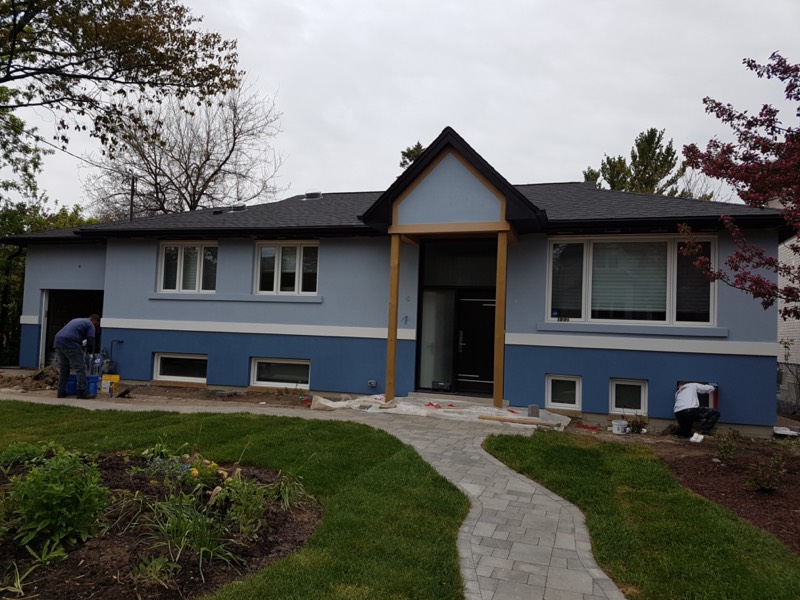 Bungalow addition and exterior rebuild